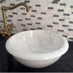 Carrara Marble Washbasin Designed Classico