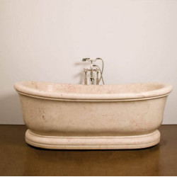 Iconico Rosalia Beige Marble Bathtube