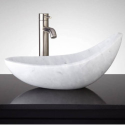 Carrara White Marble Designed Washbasin Viyanna