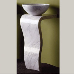 Carrara White Marble Washbasin Desinged Alfonzo