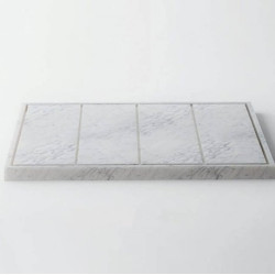 Carrara White Marble Bath Tray With Flat Design