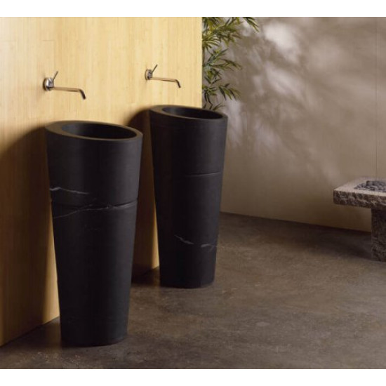 Black Basalt Wash Basin Designed Hiyconia