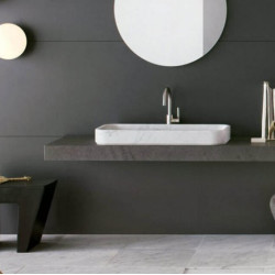 Carrara White Marble Washbasin Designed Natura