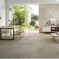 Beige Marble 1,2 cm French Pattern Set Tumbled 