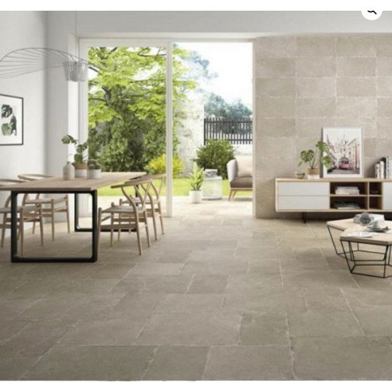 Beige Marble 1,2 cm French Pattern Set Tumbled 