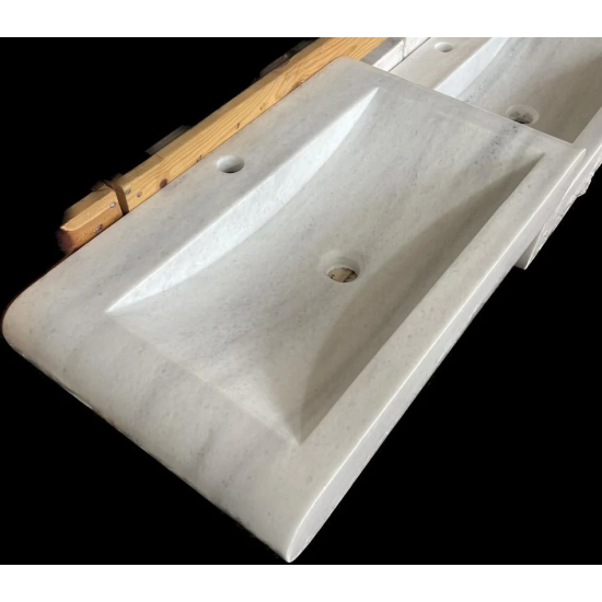 Rectengular Arch Model White Marble Washbasin