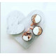 Carrara White Marble Coaster with Heart 4 Pcs Set Carrara White Marble Coaster with Heart 4 Pcs Set