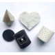 Carrara White Marble Coaster with Heart 4 Pcs Set Carrara White Marble Coaster with Heart 4 Pcs Set