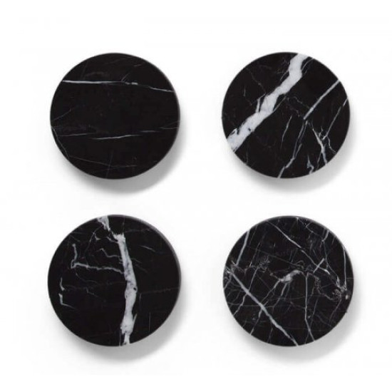 Nero Black Marble Coaster 4 pcs