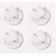 Carrara White Marble Coaster Oval 4 pcs