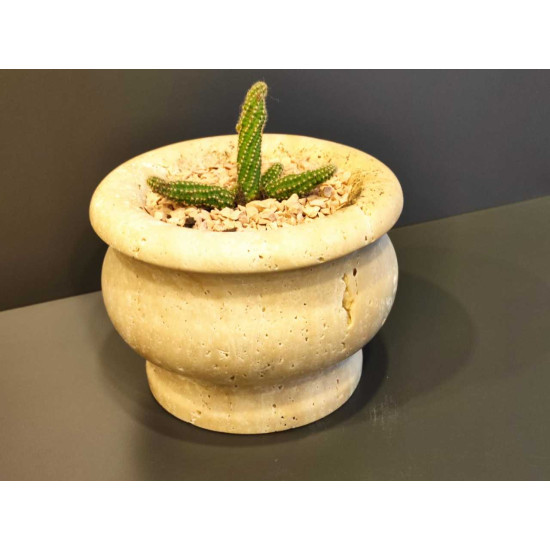 Travertine Natural Stone Flowerpot