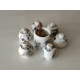 Calacatta Vıolet Marble Set of & Seasoning-Sauce Bowls 6 pcs