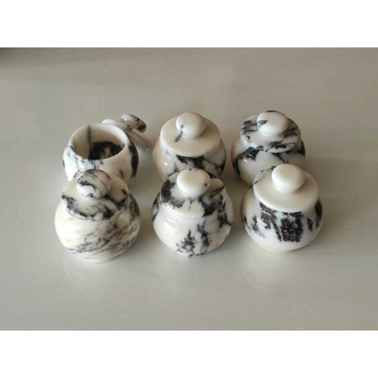 Calacatta Vıolet Marble Set of & Seasoning-Sauce Bowls