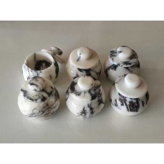 Calacatta Vıolet Marble Set of & Seasoning-Sauce Bowls
