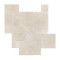 Beige Marble 1,2 cm French Pattern Set Tumbled 