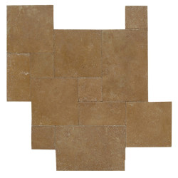 Noce Travertine 1,2 cm French Patter Set Tumbled