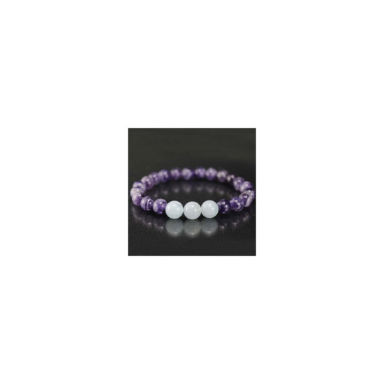 Aquamarine – Amethyst Special Design Natural Stone Bracelet Aquamarine – Amethyst Special Design Natural Stone Bracelet