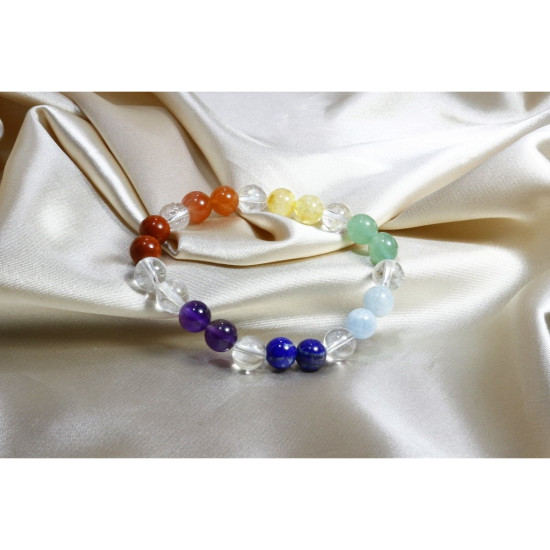 Chakra Bracelet - Quartz Detailed Luxury Chakra Bracelet