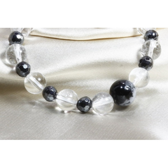 Quartz Hematite Bracelet / Special Design Natural Stone Bracelet