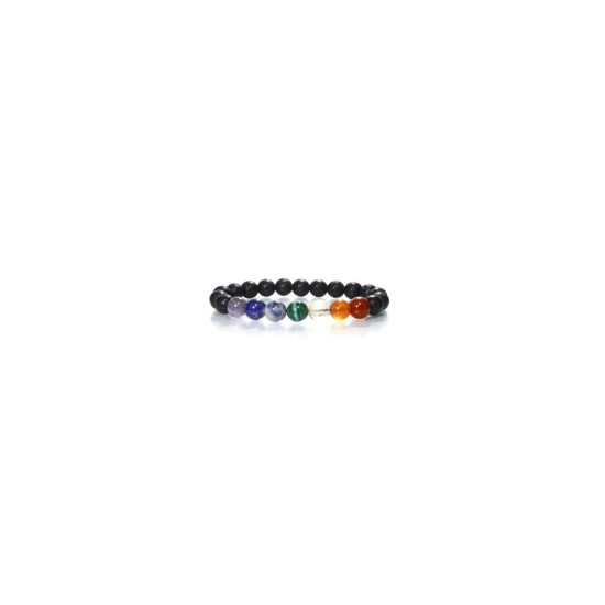 Lava Stone Natural Stone Chakra Bracelet