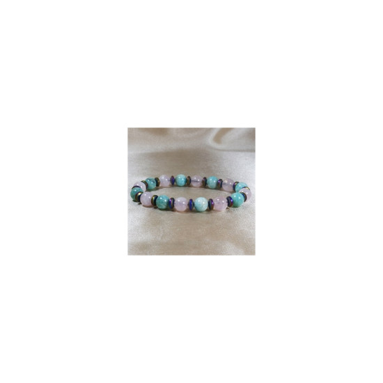 Rose Quartz - Amazonite - Hematite Bracelet Rose Quartz - Amazonite - Hematite Bracelet