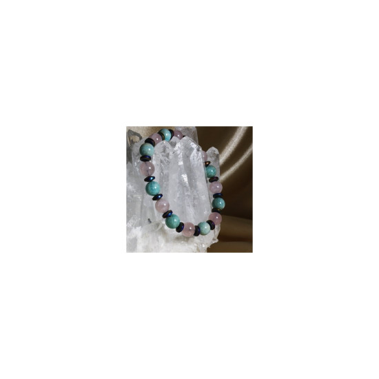 Rose Quartz - Amazonite - Hematite Bracelet Rose Quartz - Amazonite - Hematite Bracelet