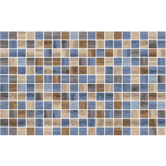 Quattro Vogue Wood Blend Blue Glass Mosaics Tiles