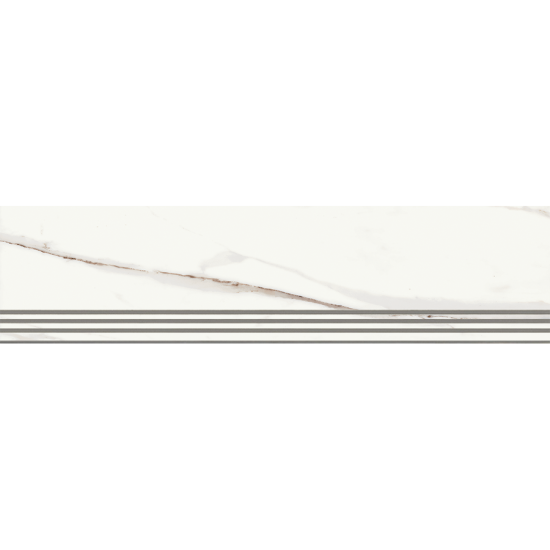 Calacatta White Marble Tiles 30X120 Lline Steps Recified | AhdeArt**