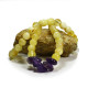 Amethyst and Drop Amber Baby Necklace