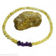 Amethyst and Drop Amber Baby Necklace