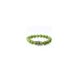 Canadian Jade Bracelet * with Steel Detail Canadian Jade Bracelet * with Steel Detail