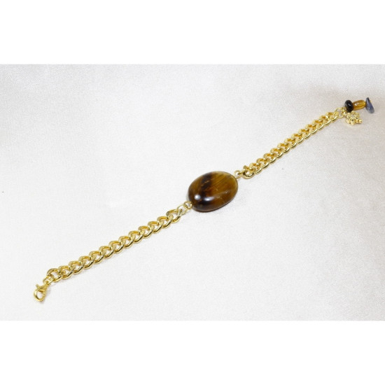 Tiger Eye Bracelet / Gold Plated Bracelet / Designer Bracelet