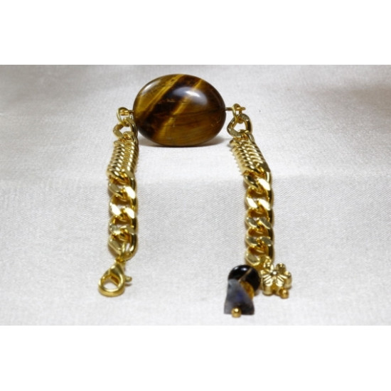 Tiger Eye Bracelet / Gold Plated Bracelet / Designer Bracelet