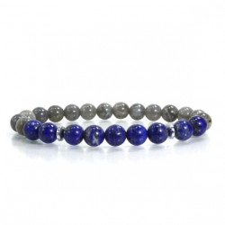 Labradorite - Lapis Lazuli Design Bracelet Labradorite - Lapis Lazuli Design Bracelet