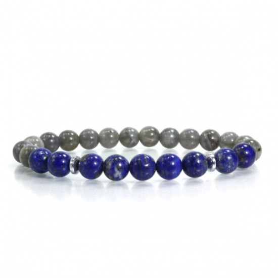 Labradorite - Lapis Lazuli Design Bracelet
