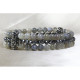 Labradorite Stone Bracelet / Hematite Stone Detailed / Special Design Bracelet