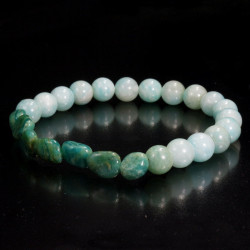 Unisex Amazonite Design Natural Stone Bracelet