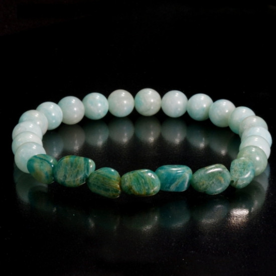 Unisex Amazonite Design Natural Stone Bracelet Unisex Amazonite Design Natural Stone Bracelet