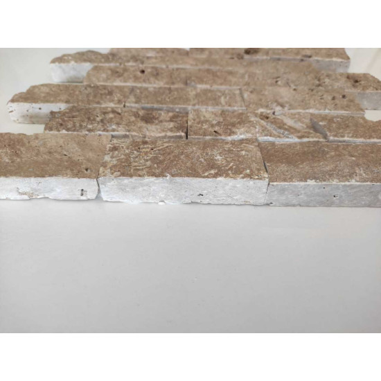 Noce Travertine Splitface Mosaic 