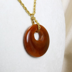 Agate Stone Gold Plated Chain Necklace