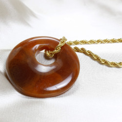 Agate Stone Gold Plated Chain Necklace