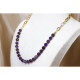 Gold Plated Chain Facet Cut Amethyst Design Necklace