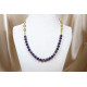 Gold Plated Chain Facet Cut Amethyst Design Necklace