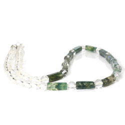 Quartz - Mossy Agate Special Design Women's Necklace