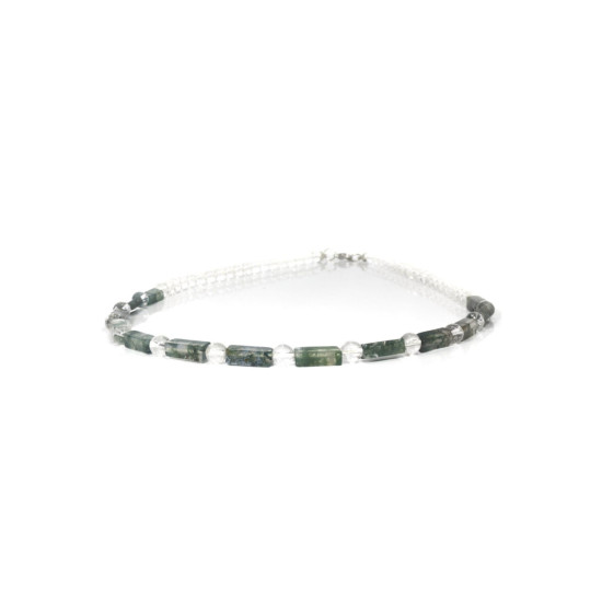 Quartz - Mossy Agate Special Design Women's Necklace