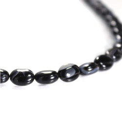Black Agate Unprocessed Natural Stone Necklace