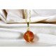 Real Agate Pendant / Yemen Agate / Carnelian Agate / Gold Plated Metal