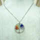 Chakra Stones Natural Stone Pendant | Tree of Life Pendant | Handmade