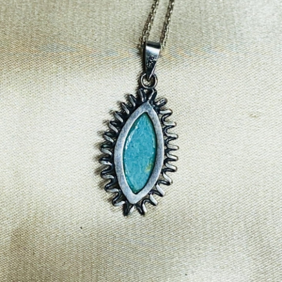 Turquoise Stone (Turquoise) Silver Pendant