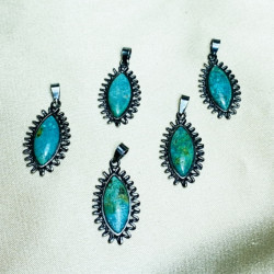 Turquoise Stone (Turquoise) Silver Pendant